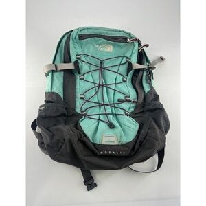 The North Face Borealis Backpack in Aqua and Black
